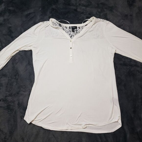 Le Chateau Lace Details 3/4 Sleeve Blouse Size XL - Picture 2 of 8